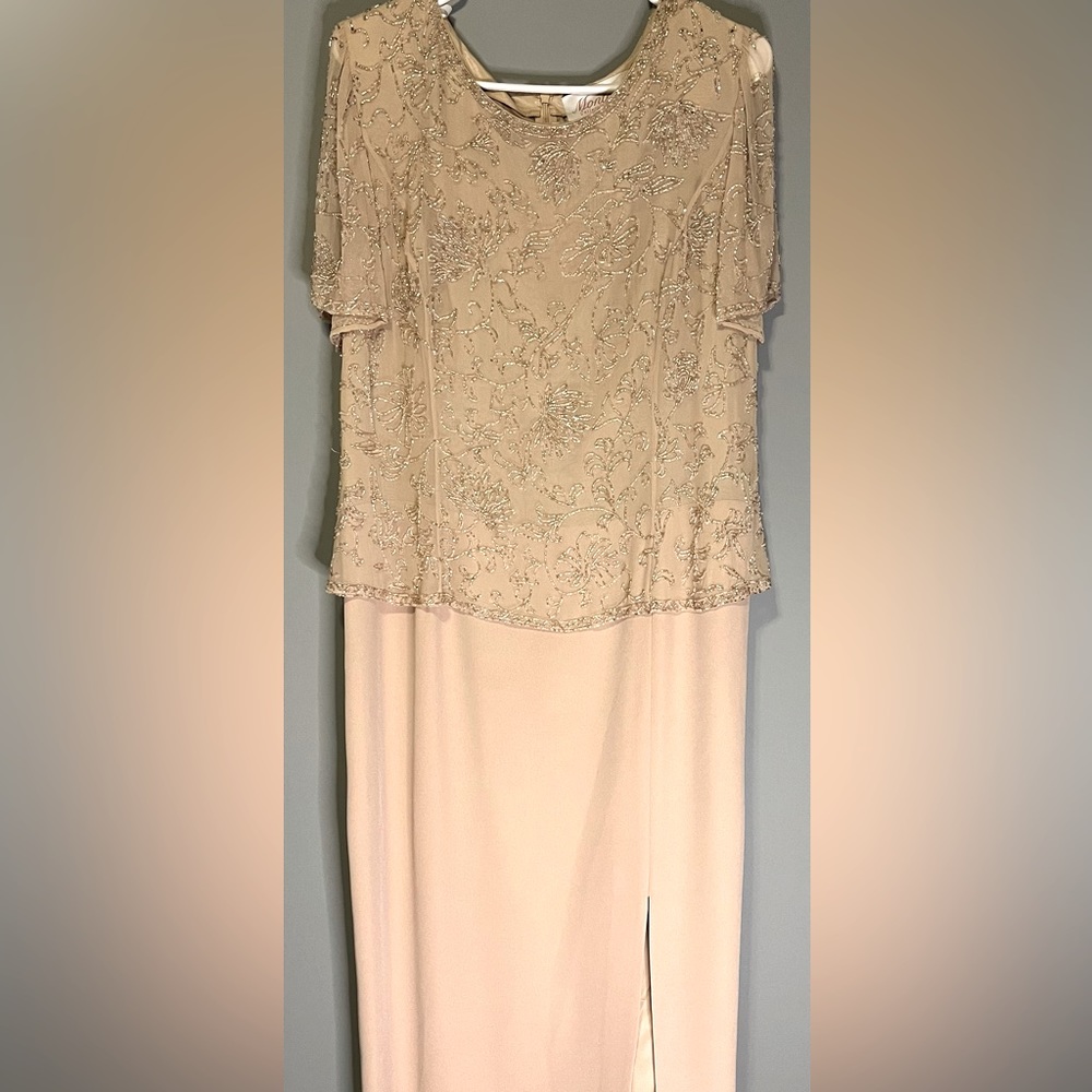 Vintage montage collection evening gown. Sleeveless size 20.